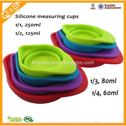 Perfect design food grade silicone measuring cup